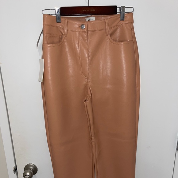 ARITZA - Wilfred - The Melina Pant - High-waisted Vegan Leather pants - Size 6 - Picture 11 of 15